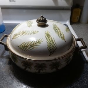 Palm grove pot pan with lid